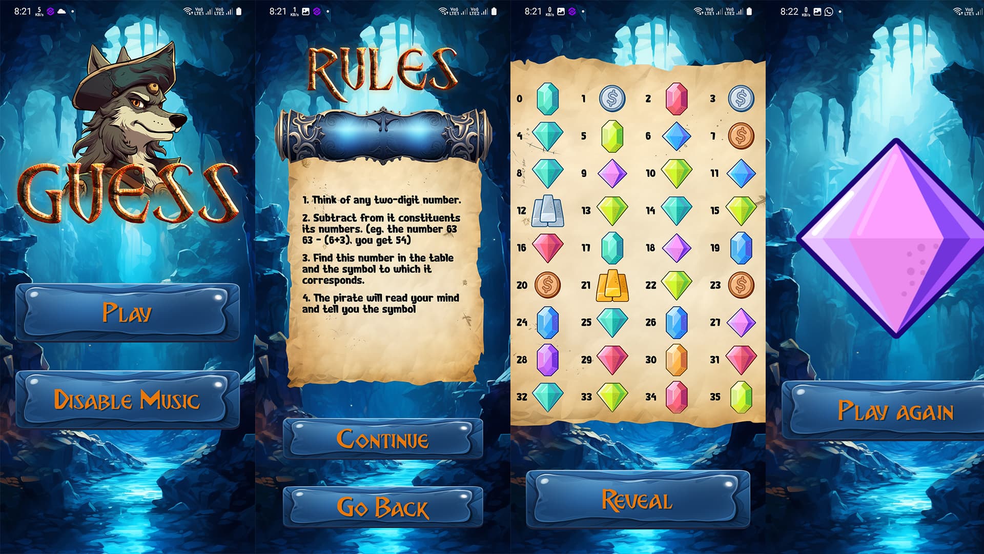 Pirate's Guess Game